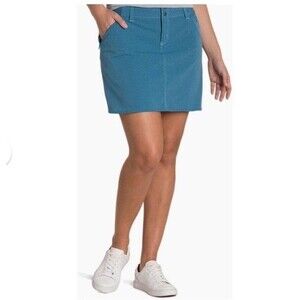 Kuhl Strattus Skort Skirt Mini Size 4 Blue Hiking Camping Fishing Gorpcore